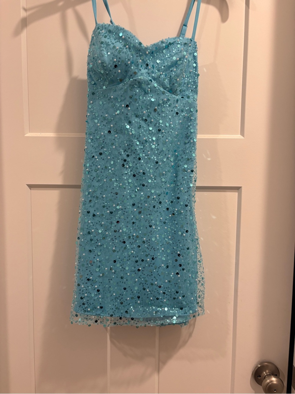 Sparkle Blue Sequin' Party Dress